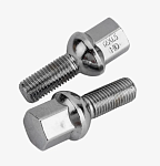 Болт колеса LS М12х1,5х28, ключ 17, сфера, хром, JN-804