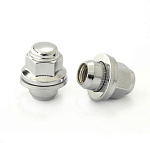 Гайка колеса закрытая LS M12х1,25, ключ 21, пресс-шайба, хром, H-98-0002NEW