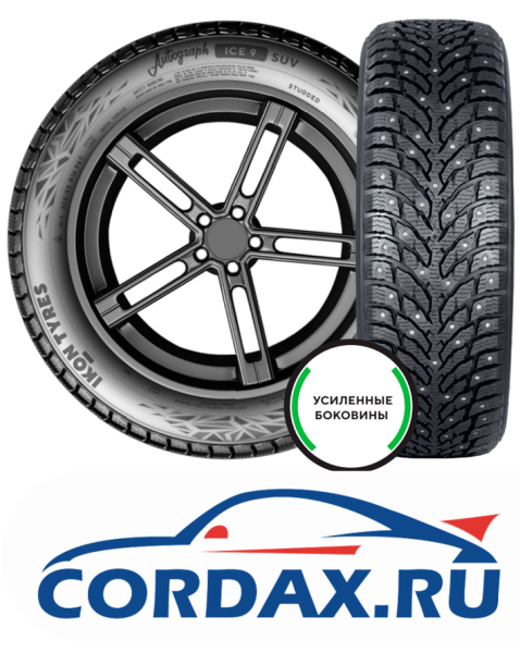 Зимняя шина Ikon 255/55 R20 Autograph Ice 9 SUV 110T Шипы